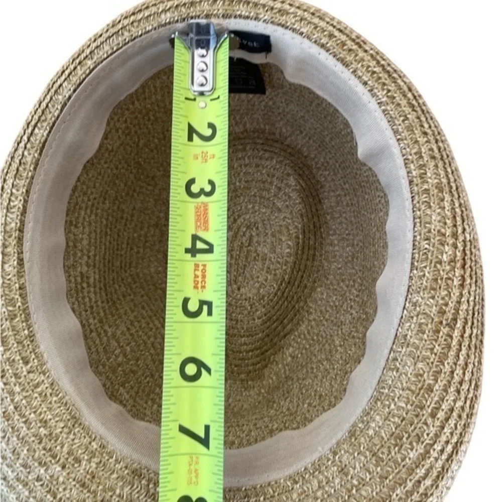 Black Rivet Women’s Woven Fedora Derby Hat Floral Trim Western Boho‎
